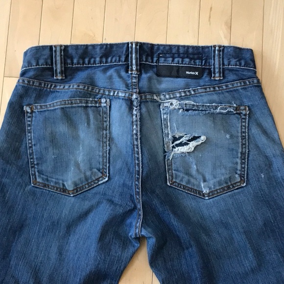 Men’s preowned vintage Hurley distressed jeans - regular fit- 32x28 - Picture 6 of 7